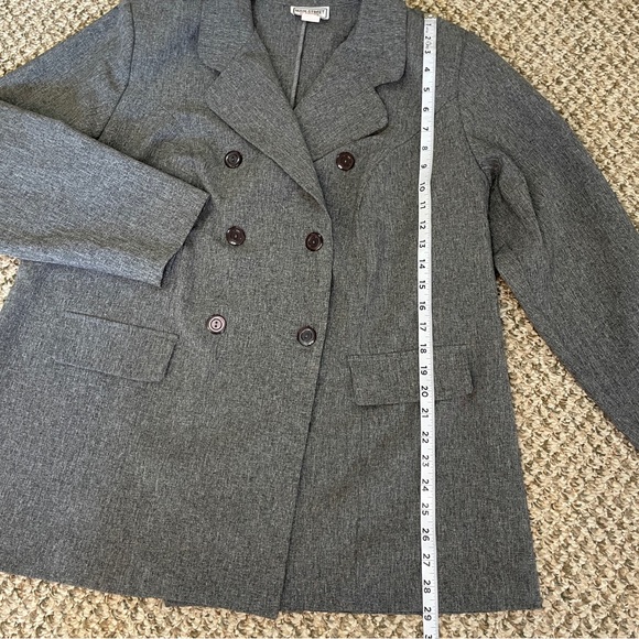 Vintage Main Street Classics Double-Breasted Suit Jacket - Gray - Picture 9 of 12